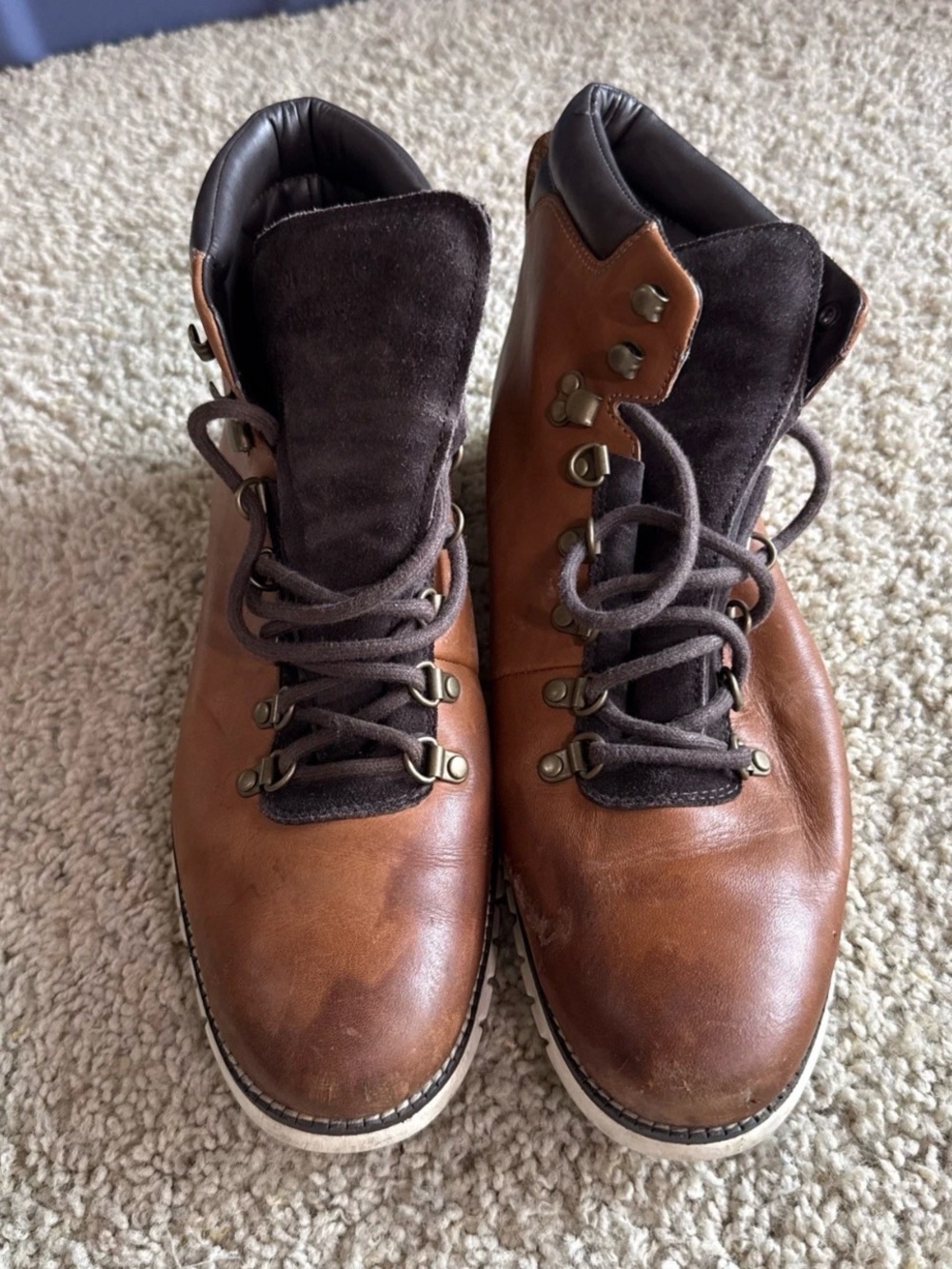 Cole Haan ZeroGrand Boots Casual Hiker Men”s 10.5 M British Tan C35595